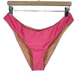 J. Crew Womens Bikini Bottom Large Pink Curved High Waist Cheeky Barbie NWT Photo 0