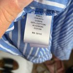 Ivy & Blue Striped Button Front Collared Shirt Dress (Sz 14) Blue & White Cotton Photo 7