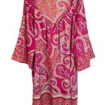 Glam cold shoulder paisley relax fit women’s dress Size Medium Photo 0