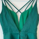 Minuet NEW Green Strappy Open Back Plunge Neckline Mini Party Dress Medium M Photo 6