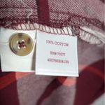 SO Plaid Shirt Dress Long Sleeve Roll Tab Sleeves Red Burgundy with Pockets Small Photo 9