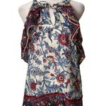 J.Crew Point Sur white, blue & red paisley tank top size 4 Photo 0