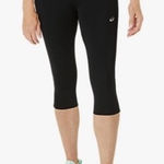 ASICS  Women's Black Road Capri Athletic Athleisure Fitted Workout  Leggings XS # Photo 0