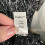 Loft Floral white and black sheer lace top size small Photo 4