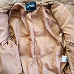 Apparis Brown Faux Leather Puffer Jacket Photo 5