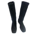 Classique Vintage Black Suede Leather Upper Square Toe Mid Calf Boot Size 8 Photo 88