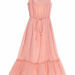 NWT La Vie Rebecca Taylor Kelsey in Blossom Pink Clip Dot Cotton Sundress L Size L Photo 0