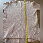 Madewell  Woodside Pullover 100% Merino Wool Sweater in Pale Pink Size Medium Photo 7
