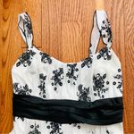 Trixxi  Embossed Floral Print Sash White Black Sheer Lined Dress Women’s Size 3X Photo 4