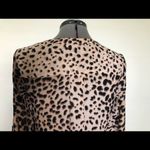Apt. 9  Womens Semi Sheer Shirt XS Animal Print Long Sleeves Half Zip Front New Photo 9