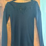 Free People  Black Tie Long Sleeve Shirt Photo 4