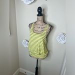 Free People NTM: Vintage  Yellow Striped Floral Backed Razorback Tank Top Sz M Photo 4