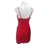 Urban Outfitters Red Silk Satin Cowl Neck Sleeveless Cami Tank Mini Slip Dress M Photo 1