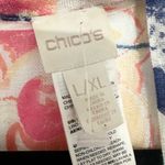 Chico's  Top Womens Size l/xl Pink Blue Paisley Linen Open Cardigan Beach Casual Photo 1