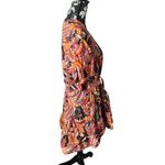 ALC Frank A.L.C. Carey Cotton Mini Dress Floral Colorful Designer Size 8 Orange Brown Photo 1