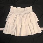 White Tiered Mini Skirt Photo 0