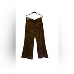 Kut From The Kloth NWT Meg Hi Rise Raw Hem Wide Leg Velvet Pants Brunette 14 Photo 5