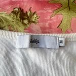 Adika cream white ribbed scoop neck short sleeve crop top Photo 3