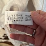 ZARA NWOT  Women's Off White Linen V-Neck Top Size Medium Empire Waist Photo 6