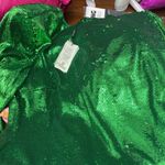 Bardot  Alessia Sequin Mini Dress in Bright Green Size 12 Photo 5