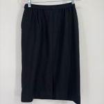 Pendleton Vintage Lined Black Virgin Wool Pencil Skirt 8 Academia Office Classic Photo 3