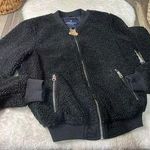 American Eagle  Outfitters Black Sherpa Bomber Jacket Photo 0