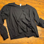 PINK - Victoria's Secret  Black Long Sleeve V Neck T Shirt Women's XL Photo 0