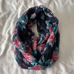 Target Blue Infinity Scarf With Pink Floral Print Detail Photo 0