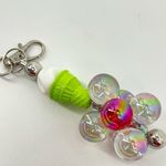 Keychain purse charm Beaded Keychain For Women, Silicone bead ice cream cone bal Green Photo 5