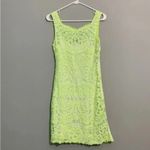 Yoana Baraschi  Neon Sequin Lace Overlay Slip Dress Size 2 Photo 1
