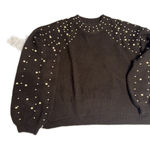 Sincerely Jules XL Black Pearl Embellished Sweater Long Sleeve Crew Neck Photo 0