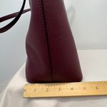 Kate Spade NWT New York Mulberry Red Leather Tote Bag With Gold Hardware & Zip C Photo 8