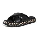 Tory Burch Leather CRISSCROSS ESPADRILLE SLIDE Photo 1
