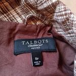 Talbots Graphic Brown Cream Plaid Blazer 8P Photo 7