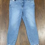Good American  Ankle Cropped Jeans with Distressed Hem Photo 0