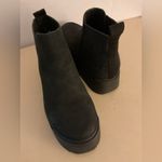 Eileen Fisher  women black leather platform Chelsea boots size 7 Photo 2