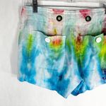 Sanctuary ‎ Size 26 Shorts Sweet Rainbow Tie Dye Handmade Linen Drawstring 660 Photo 8