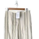 Hanro NWTs Aria Woven Silk Blend Lounge Pajama Pants small Winter Lemon Stripe Photo 3