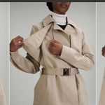 Lululemon always there short trench coat raw linen size 4 Photo 2
