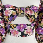 Lovers + Friends  Size Small  Top Blouse Cropped Floral Embellished Photo 1