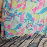 Fresh Produce  DALIA DRESS FRONT POCKETS BOLD COLORFUL LEAF PRINT 100% COTTON XL Photo 7