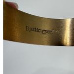 Rustic Cuff Gold Tone Textured Wide Cuff Bracelet Photo 3