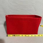 Omystyle Red Felt Purse Tote Organizer Insert with Pockets and Zipper Photo 3