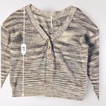 Free People NWOT Mercury Henley Sweater Top Size XS Boho Casual Neutral Photo 4