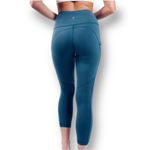 Yogalicious 𝅺 crop Leggings yoga XSmall blue teal Activewear pants NEW Photo 2