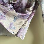 ZARA NEW  Purple Marble‎ Satin Effect Long Sleeve Printed Top Size S Blouse Top Photo 5
