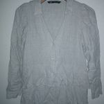 ZARA  XS Long Sleeved Layered Mini Dress in Concrete Gray Photo 11