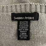 Sweater Project Sweater Project Panda Knit Sweater Dress Women's Large Gray Metallic Sparkle Photo 3