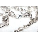 Source Unknown Glittering  Filigree Covered Beads Silver Tone 4 Strand Link Chain Glam Necklace Photo 3