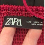 ZARA Hot Pink Cropped Top Women's Small Smocked Chic Clubwear Vacay Barbie core Photo 5